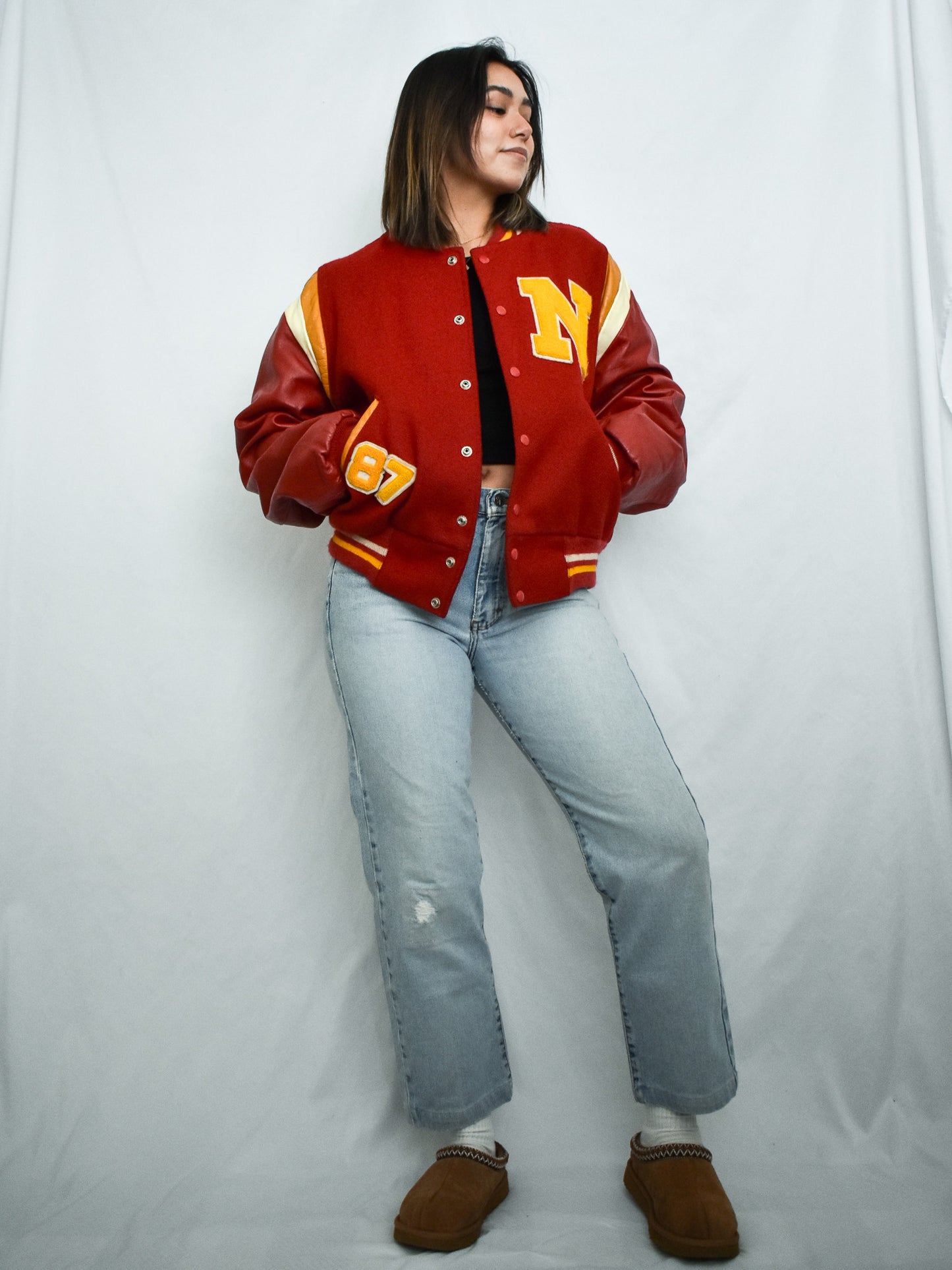 Red Letterman Jacket (M/L)