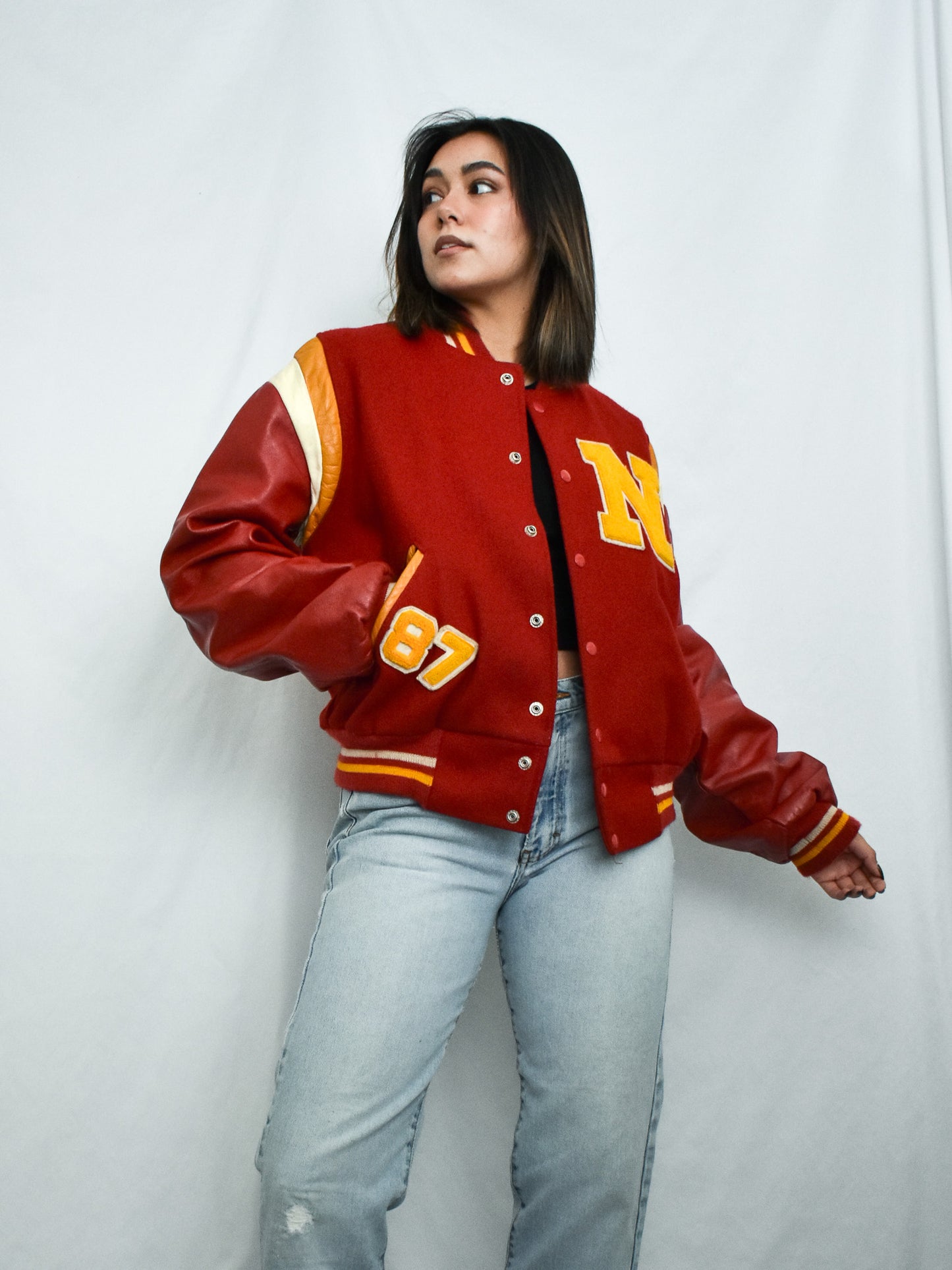 Red Letterman Jacket (M/L)