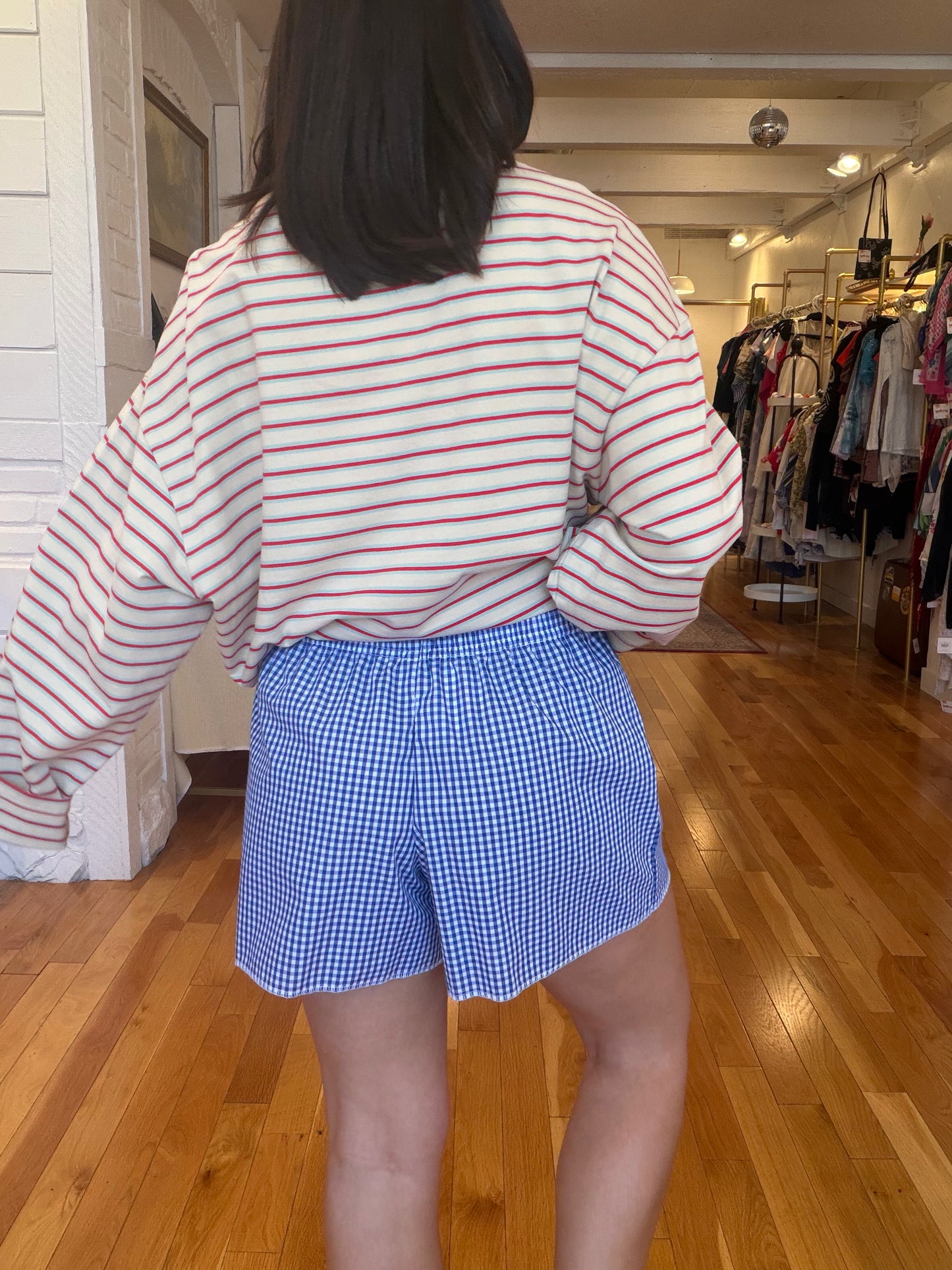 Cabanon Gingham Boxer in Blue