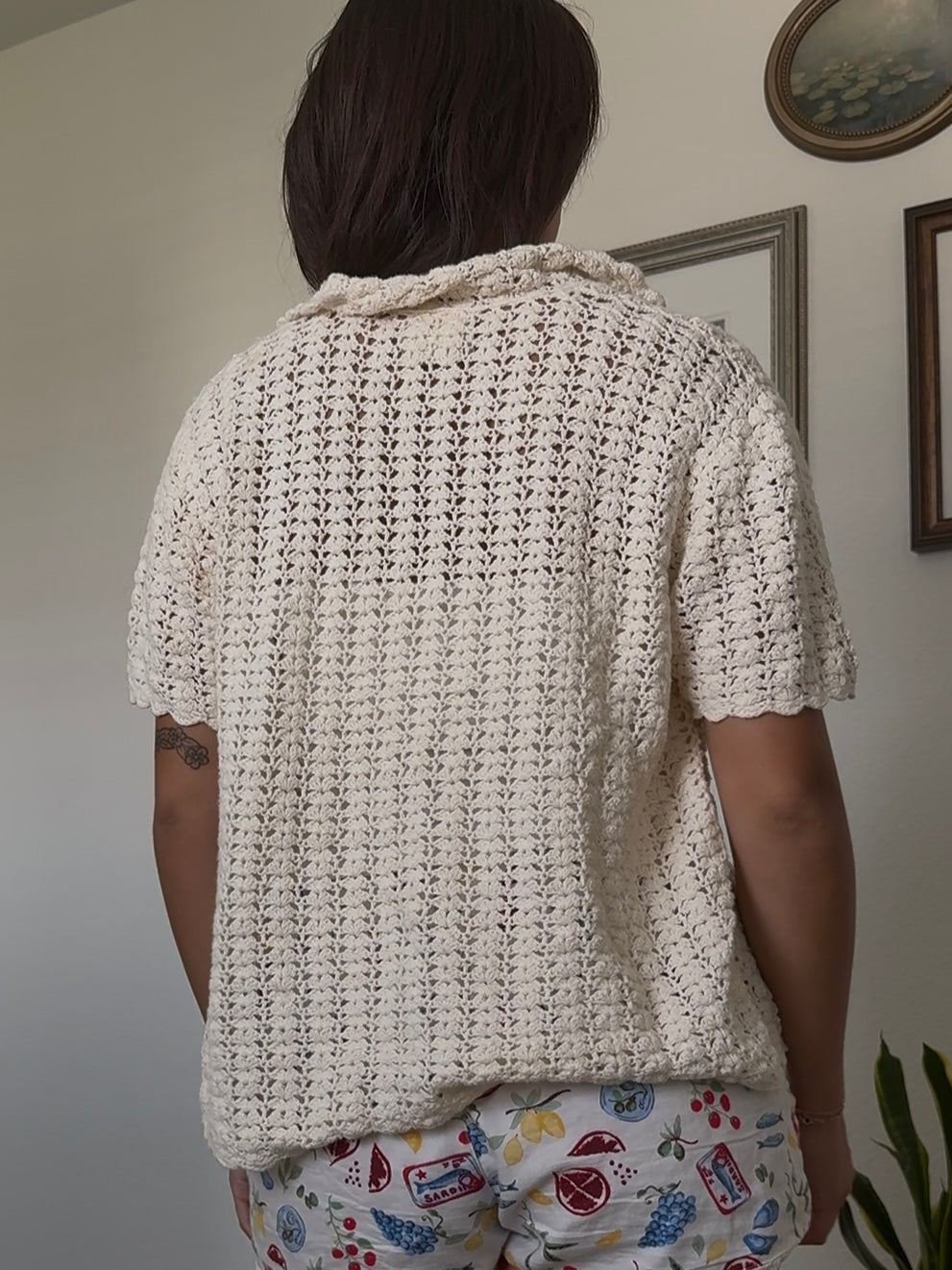 Crochet Shirt- M