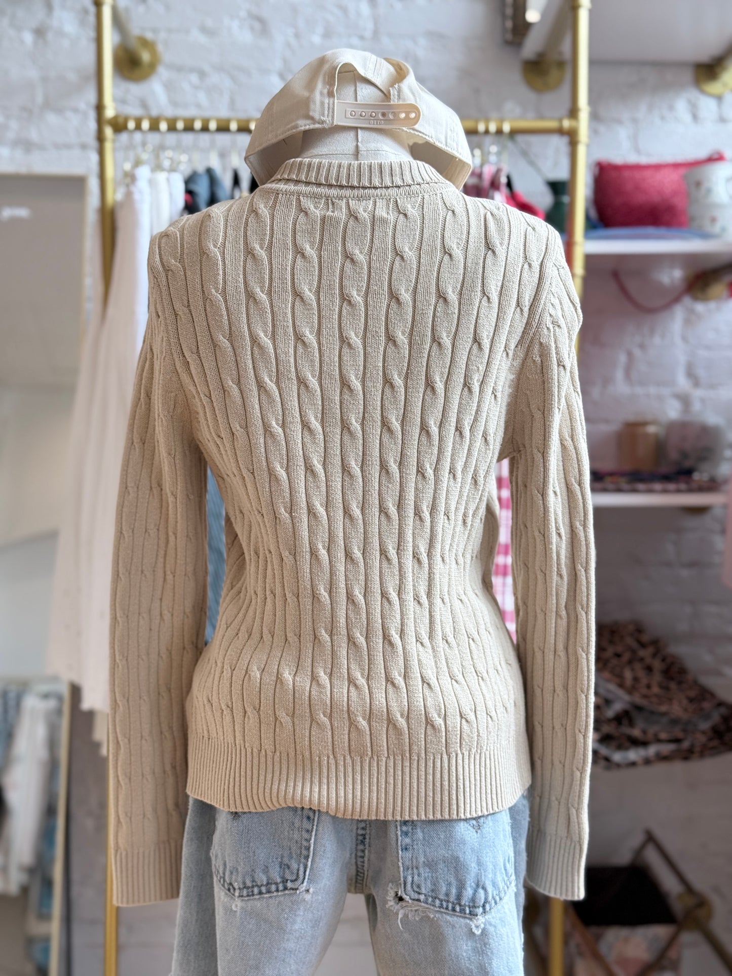 Tan Cotton Cardigan