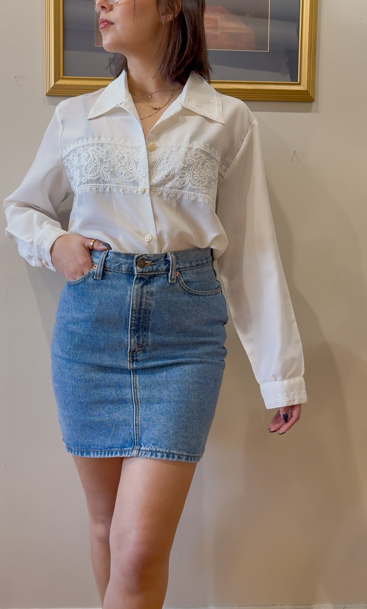 Denim Skirt- S