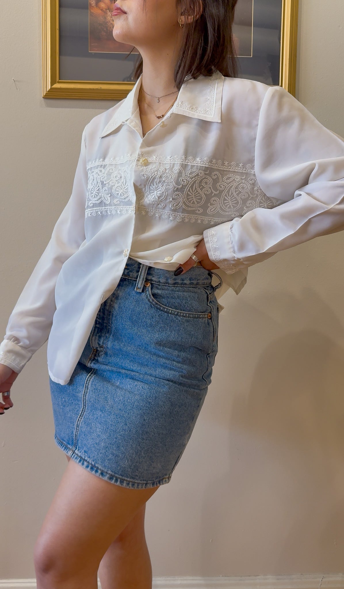 Denim Skirt- S