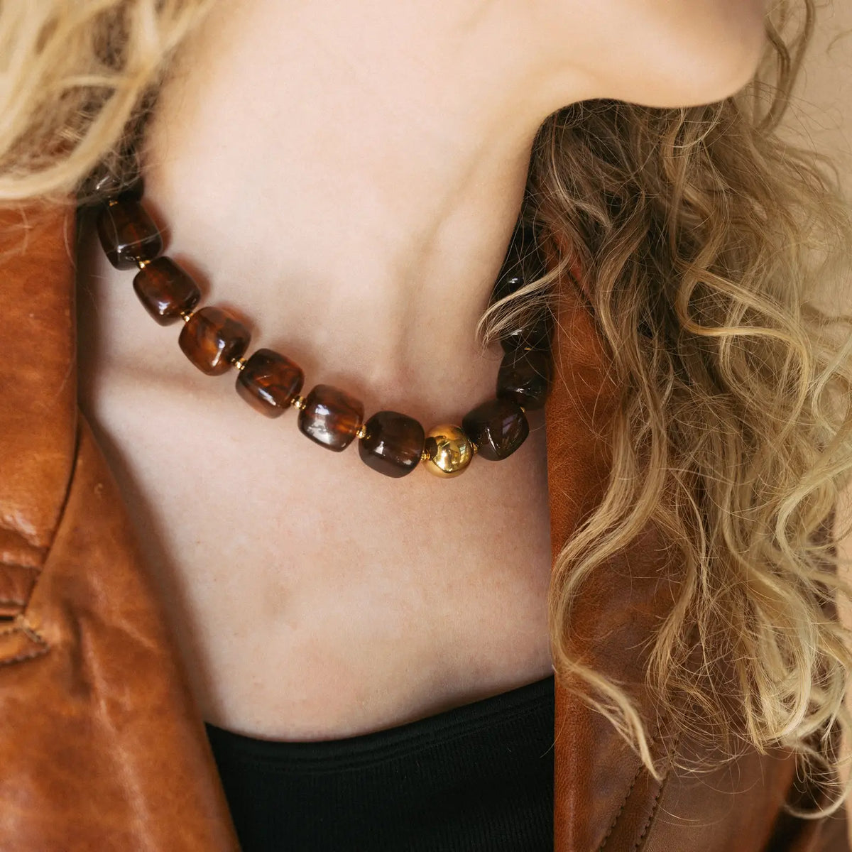 Noemi Chunky Beaded Necklace