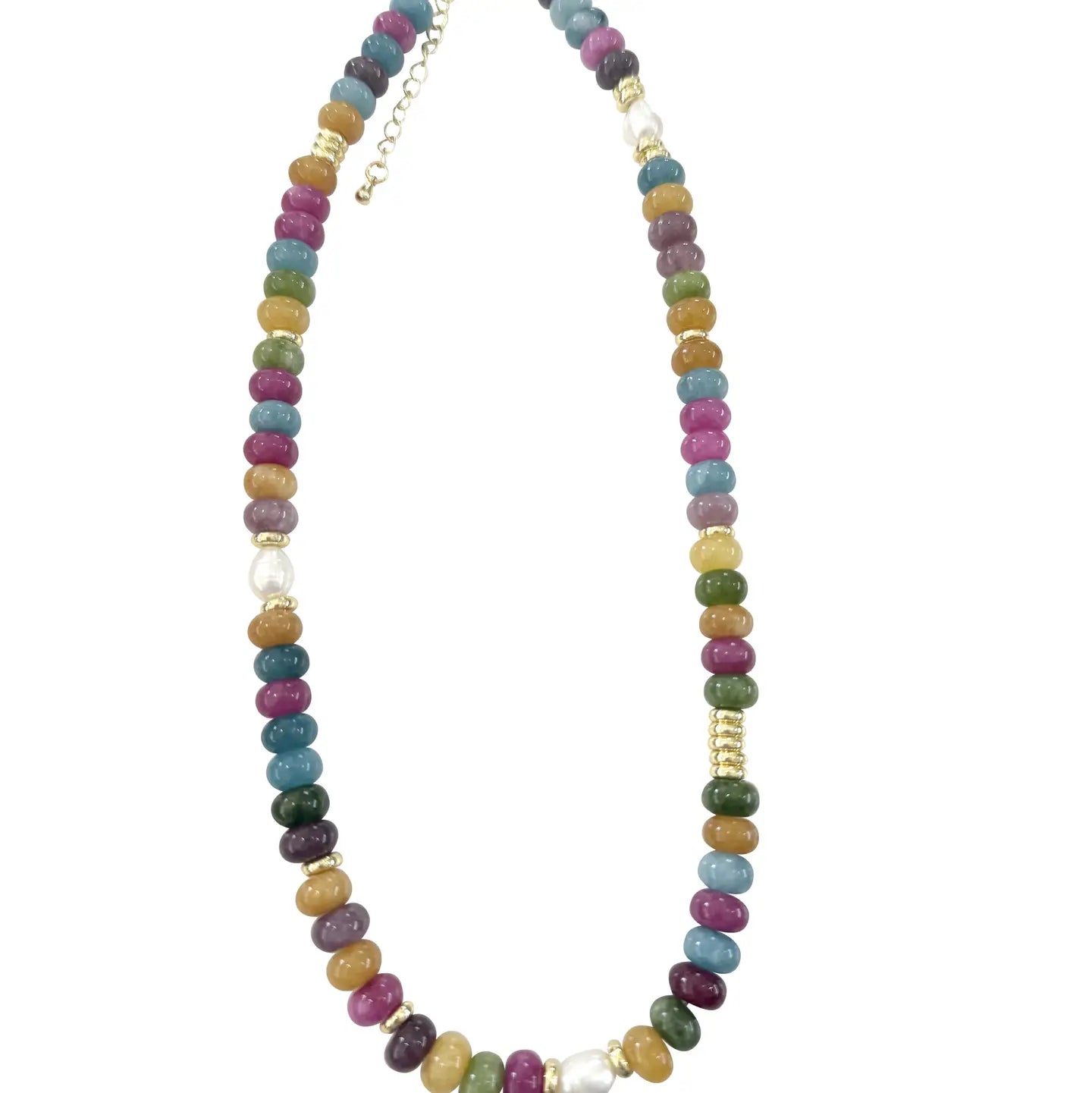 Autumn Beaded Pearl Necklace