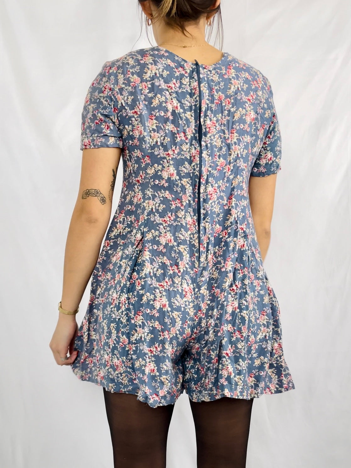 I Am Blue Floral Romper (XS/S)