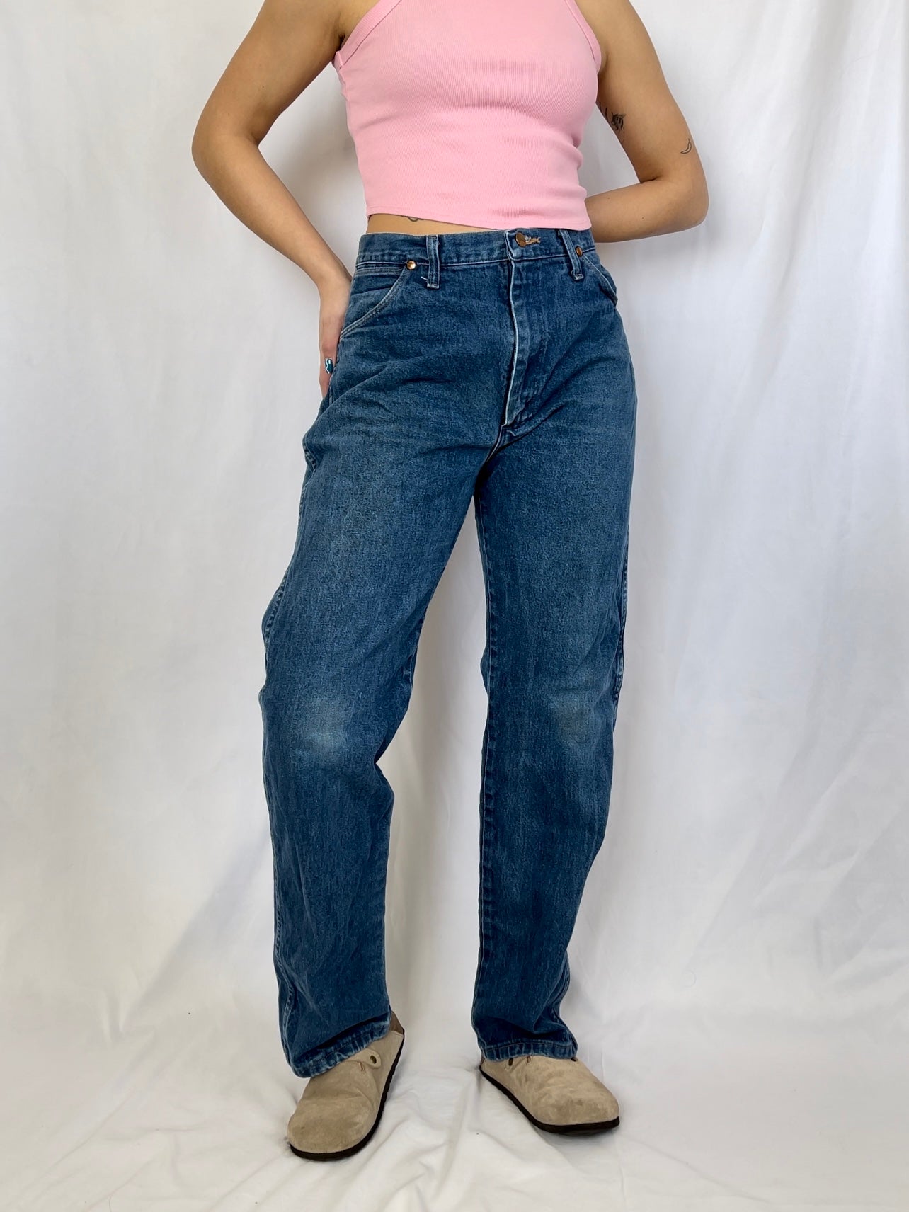 Medium Wash Wranglers (35x31”)