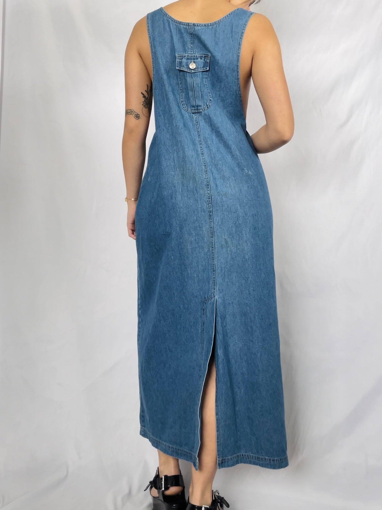 Farmers Market Denim Maxi Dress (L)