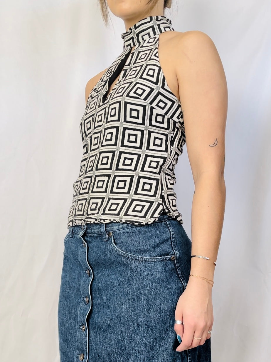 Squared Up Halter Top (XS)
