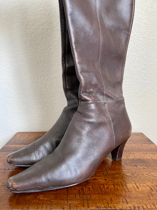 Knee High Brown Boots (8.5”)