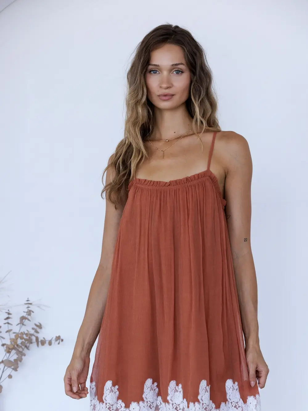 Tera Lace Trim Dress