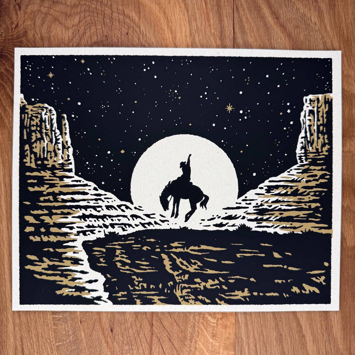 Cosmic Cowboy 10x8in Silkscreen Print