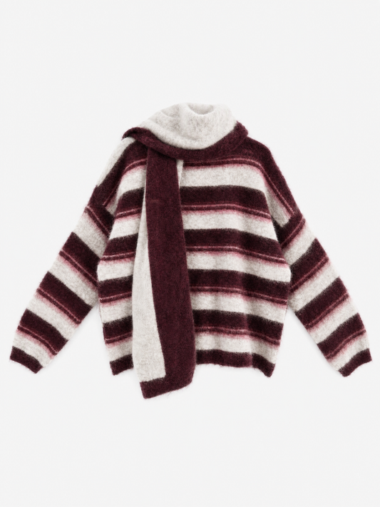 Berry Scarf Sweater