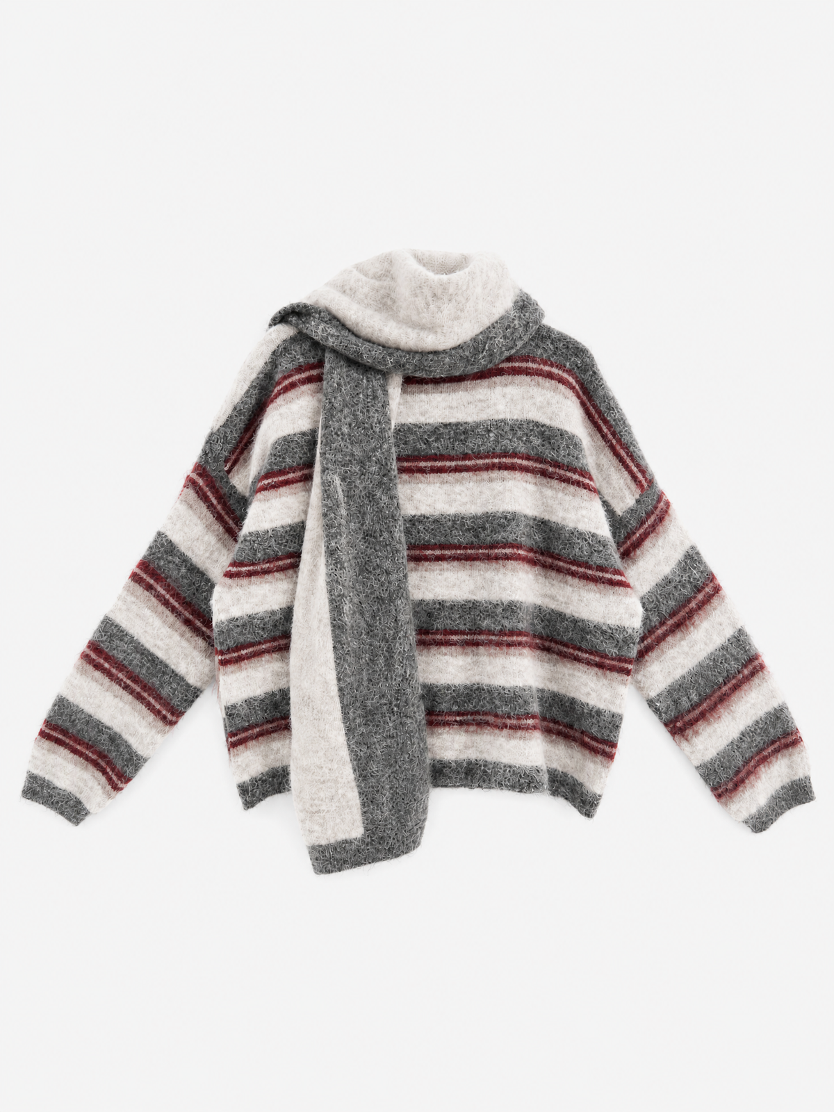 Berry Scarf Sweater
