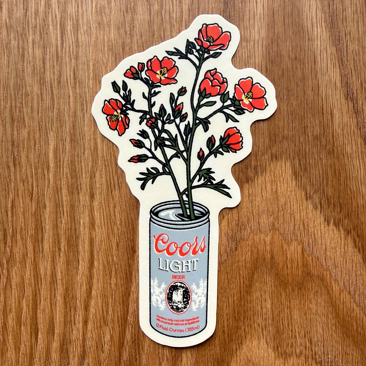 Globemallow Beer Can Sticker