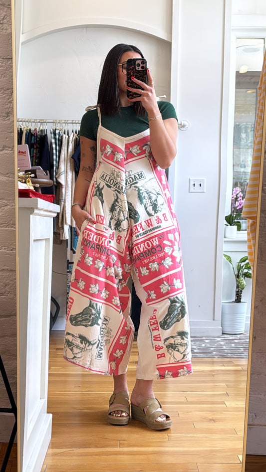 Brunch Overalls- Horses