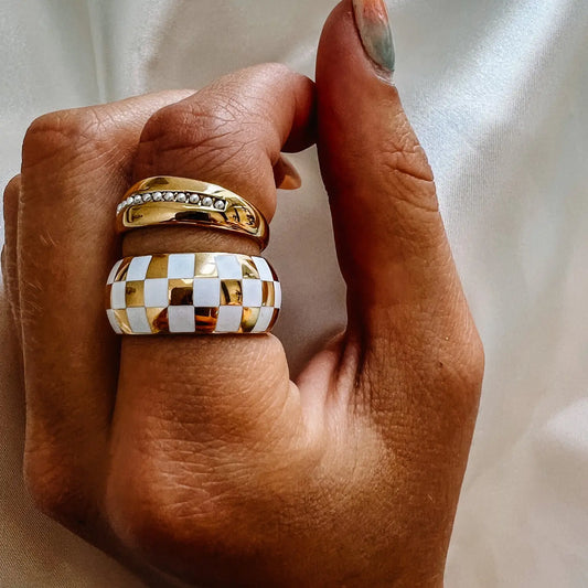 Ronnie Checked Ring