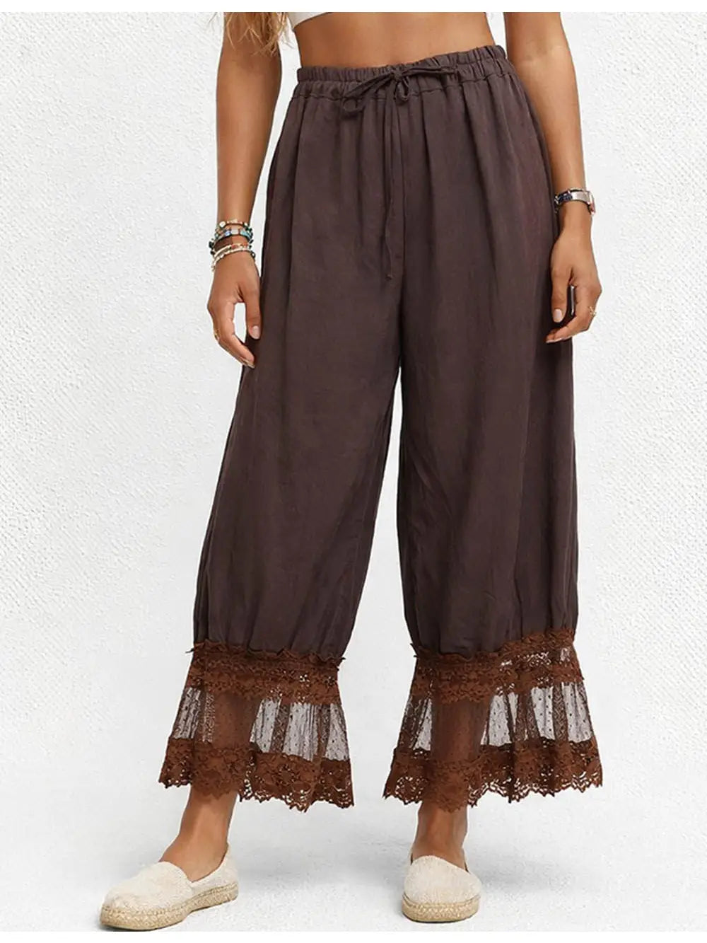 Lantern Lace Trim Bloomer Pant
