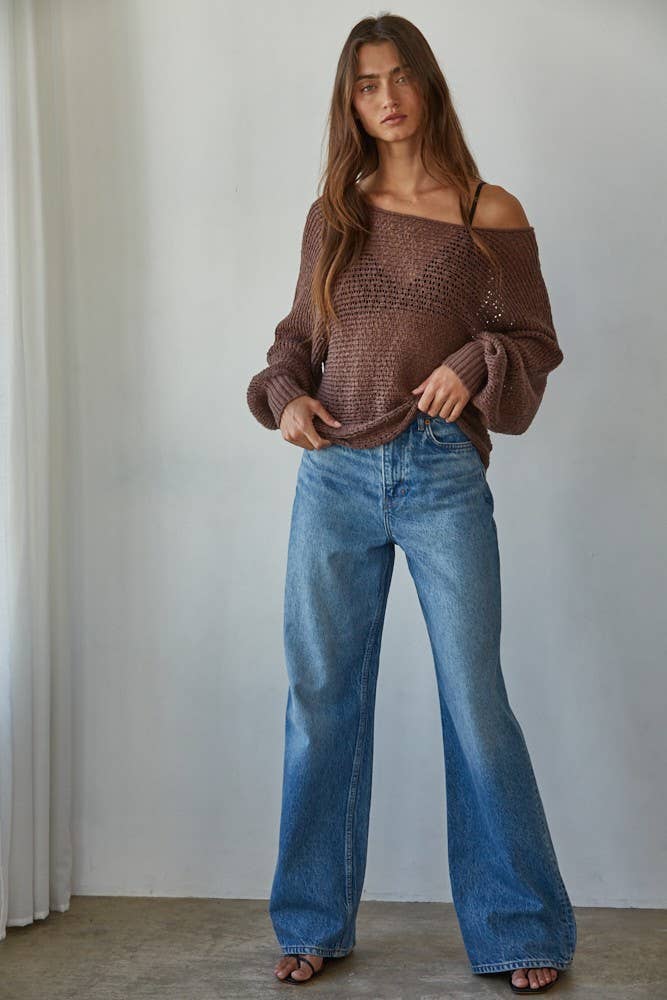 Choco Crochet Sweater