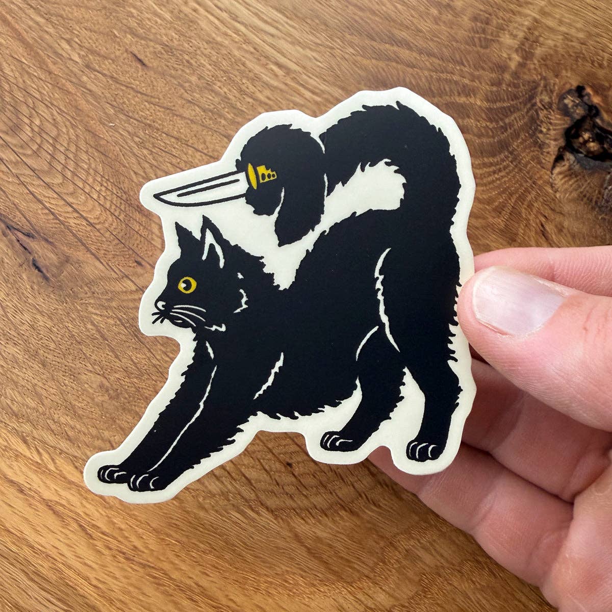 Rat Patrol Tail Curl - 3 Inch Matte Vinyl Cat Sticker