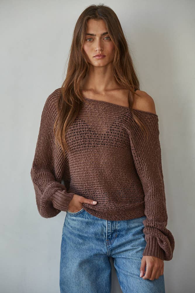 Choco Crochet Sweater