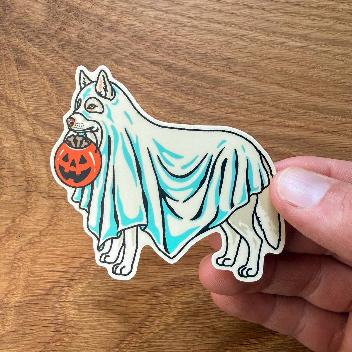Ghost Husky Sticker