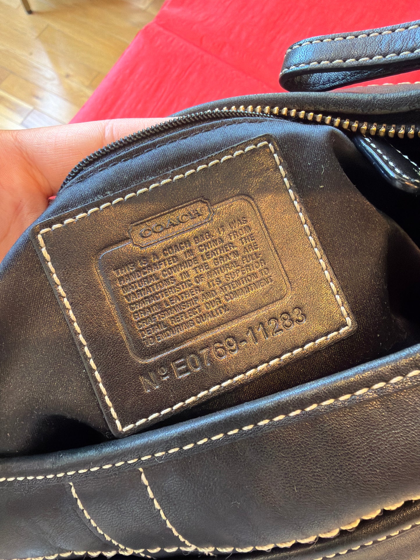 2007 Black Calf Leather Coach Ergo Hobo Shoulder Bag