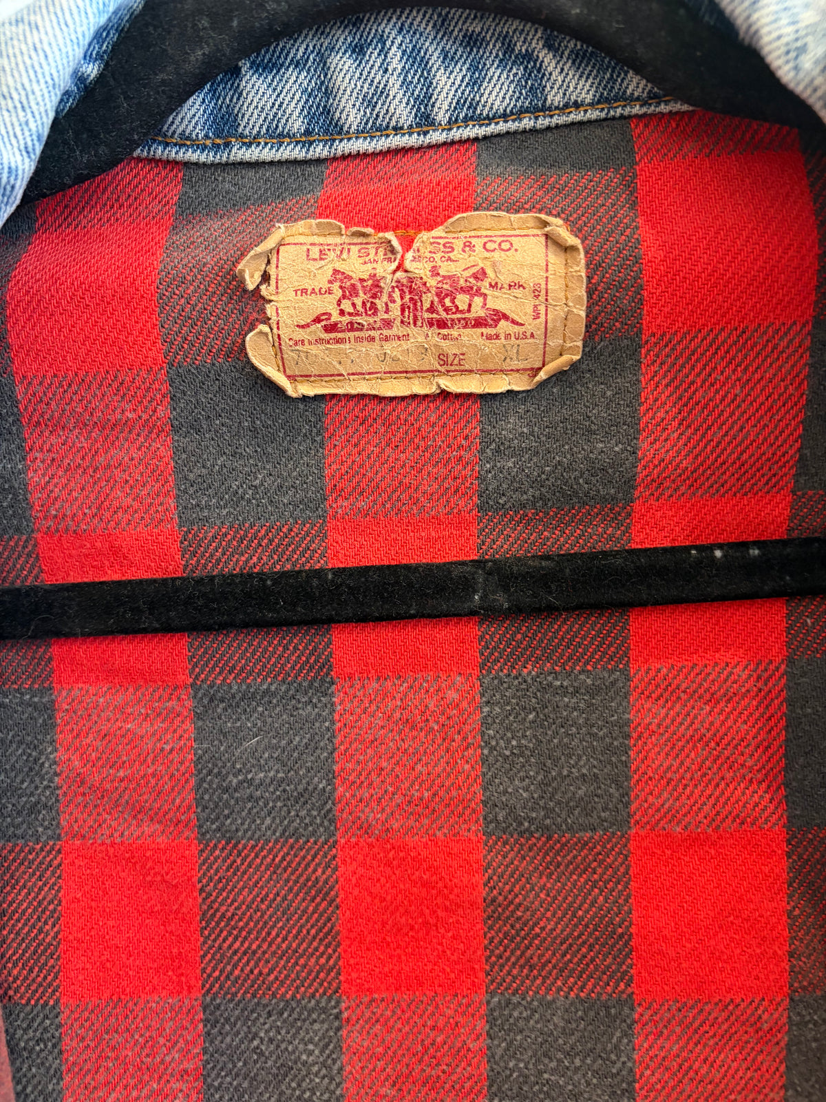 Levi’s Buffalo Plaid Lined Denim Jacket