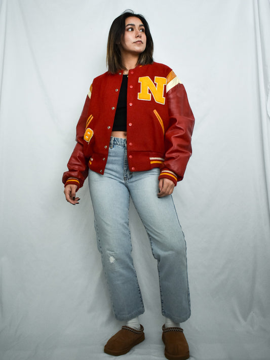 Red Letterman Jacket (M/L)