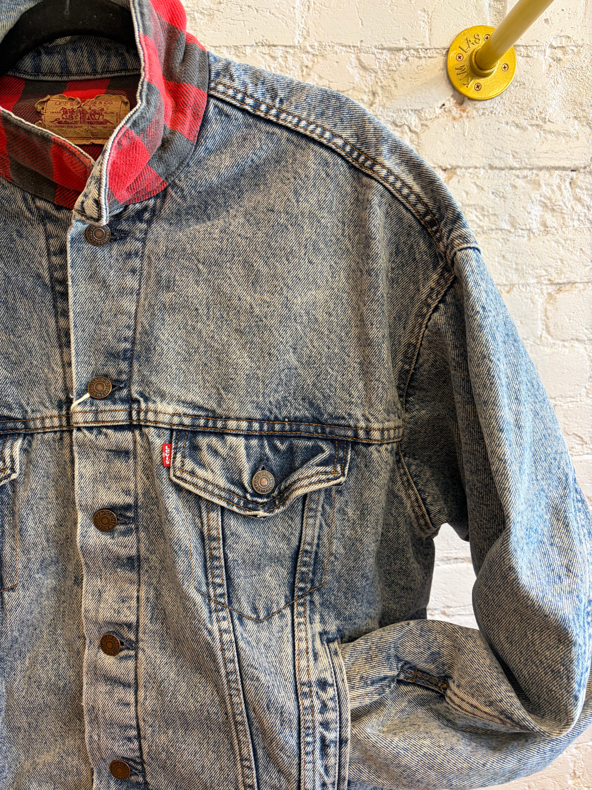Levi’s Buffalo Plaid Lined Denim Jacket
