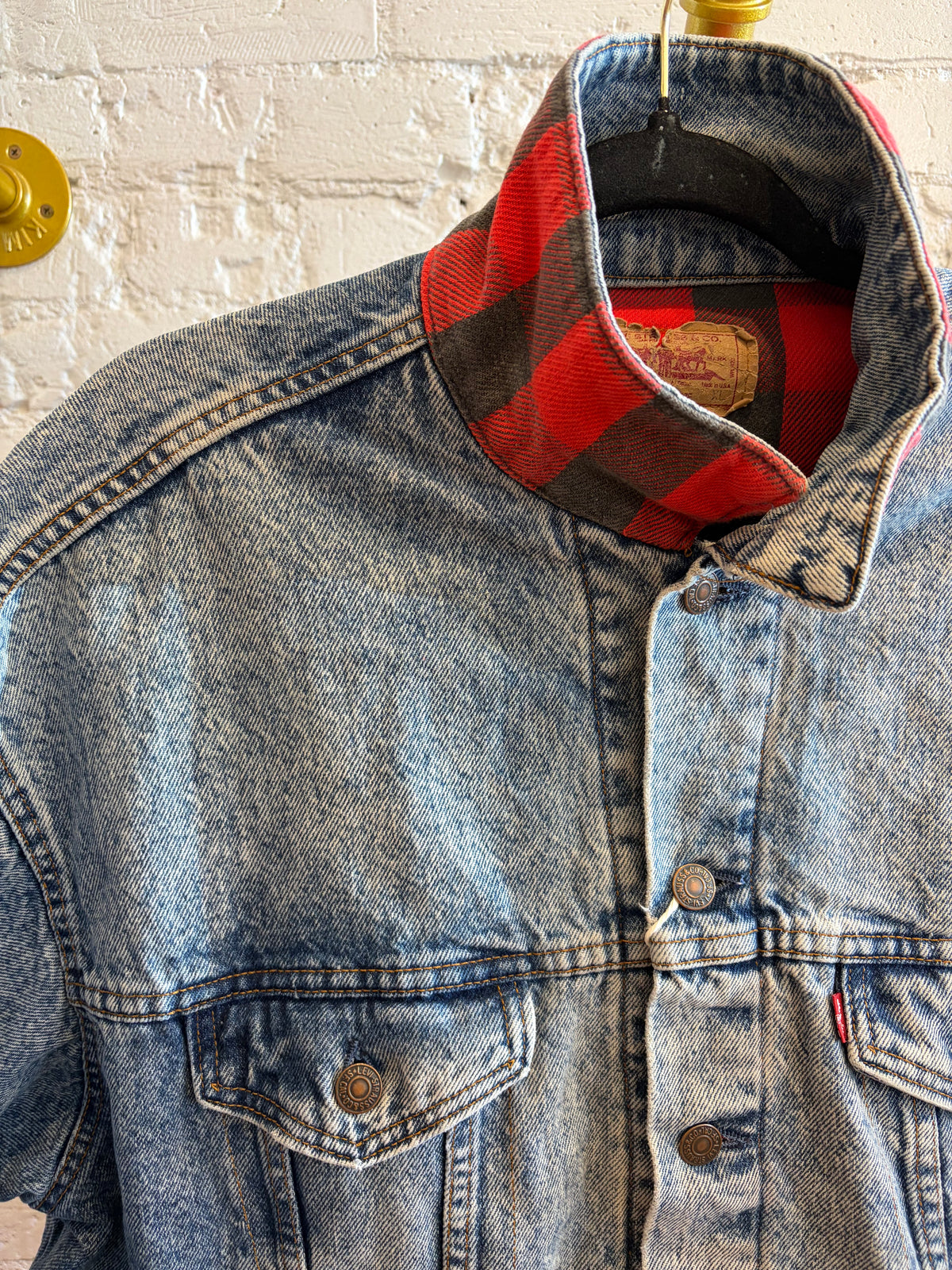 Levi’s Buffalo Plaid Lined Denim Jacket