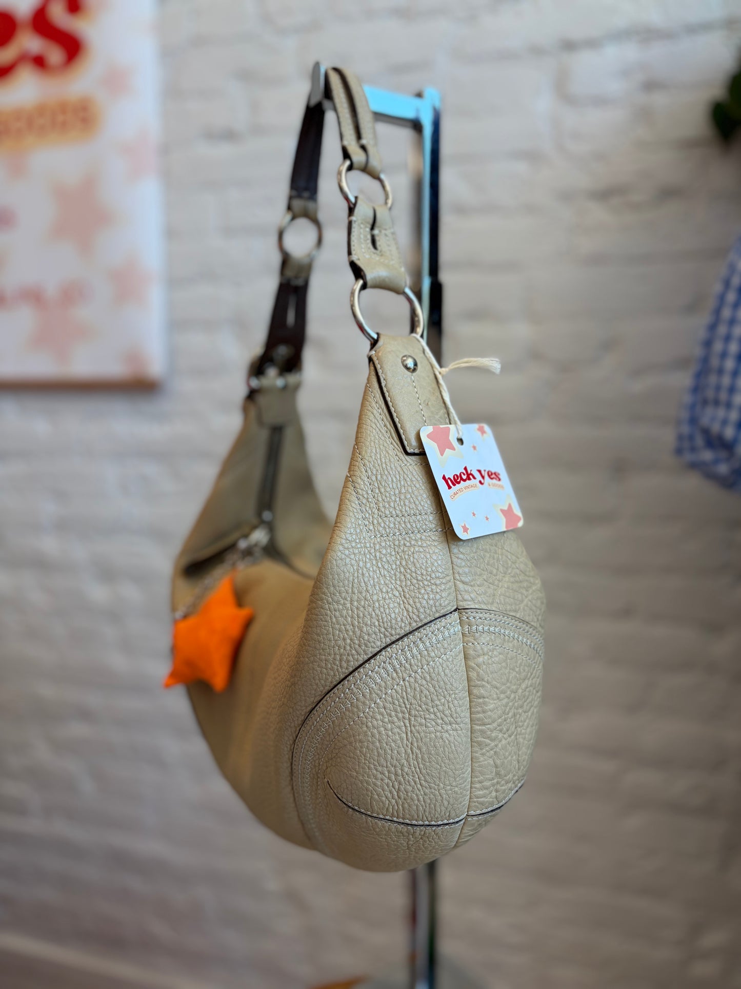 2007 Coach Vanilla Leather Shoulder Bag