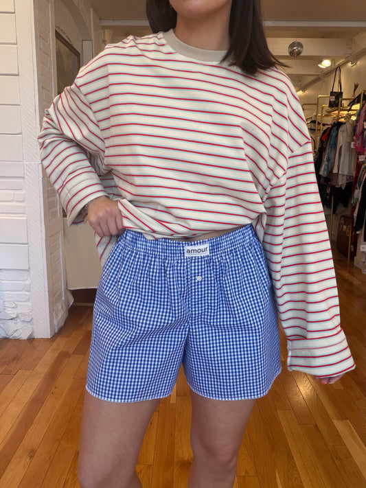 Cabanon Gingham Boxer in Blue