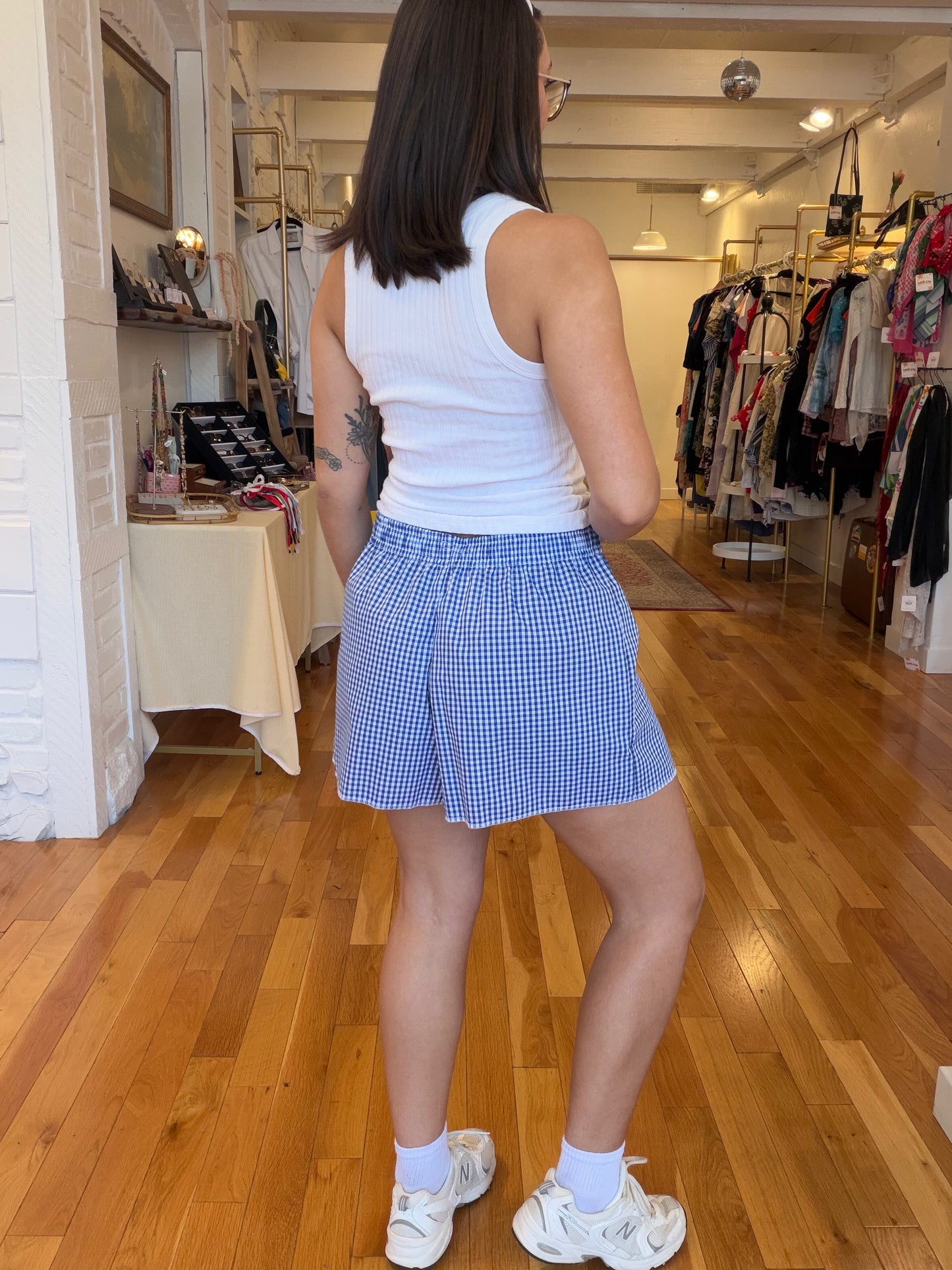 Cabanon Gingham Boxer in Blue