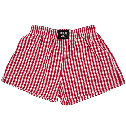 Red Gingham Boxer Shorts