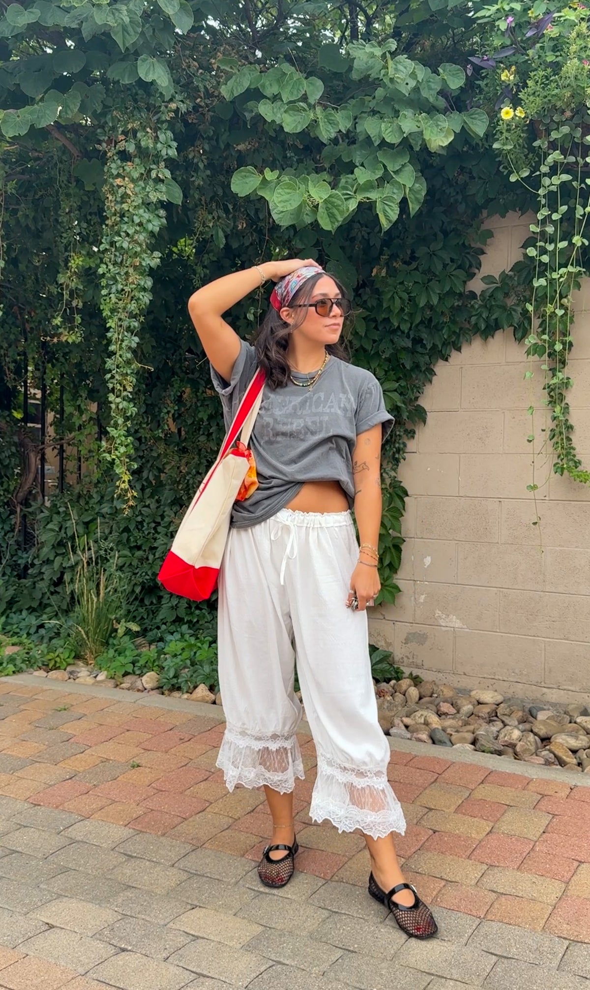 Lantern Lace Trim Bloomer Pant