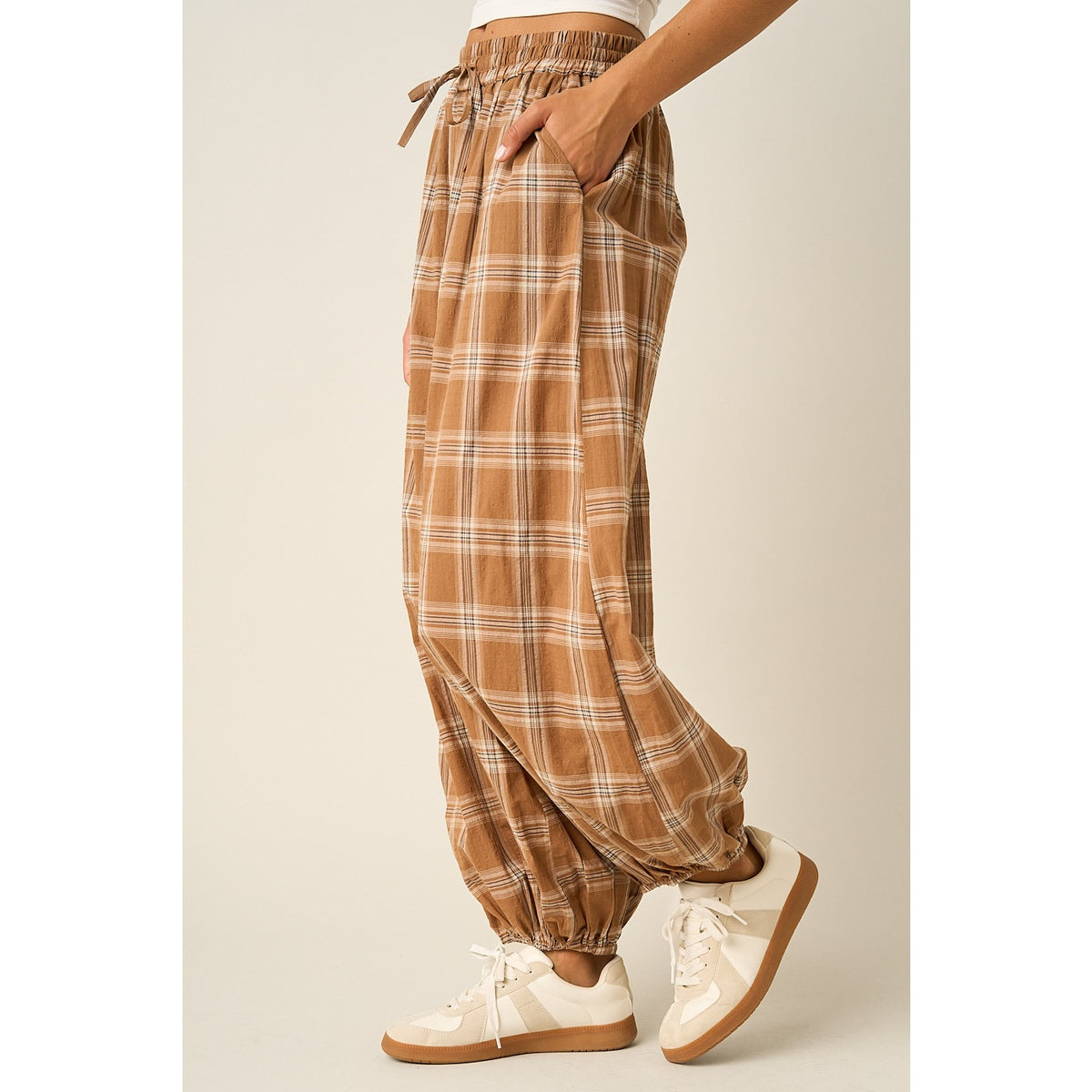 Latte Plaid Joggers