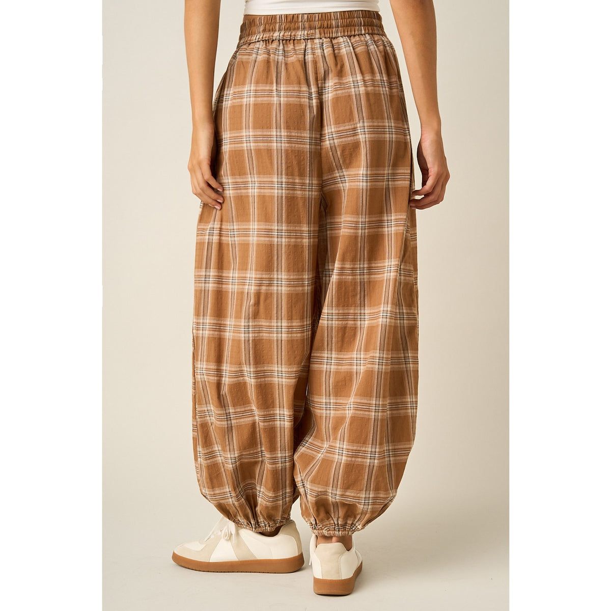 Latte Plaid Joggers