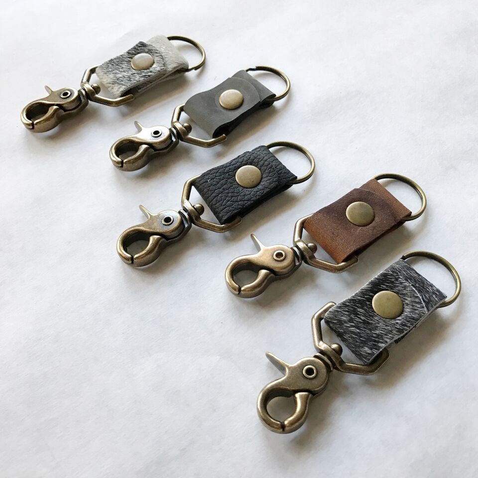 Cow Hide Keychain