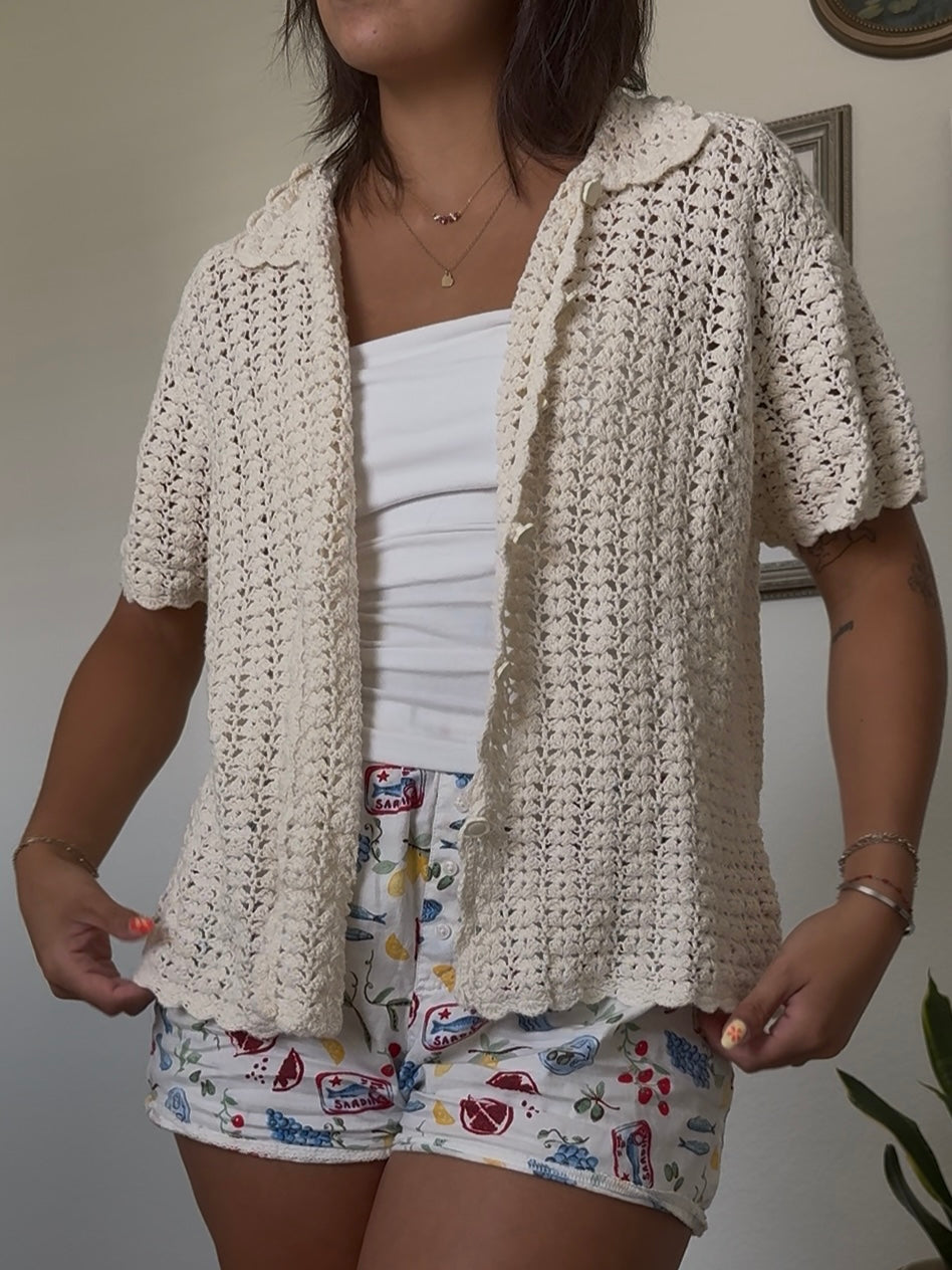 Crochet Shirt- M