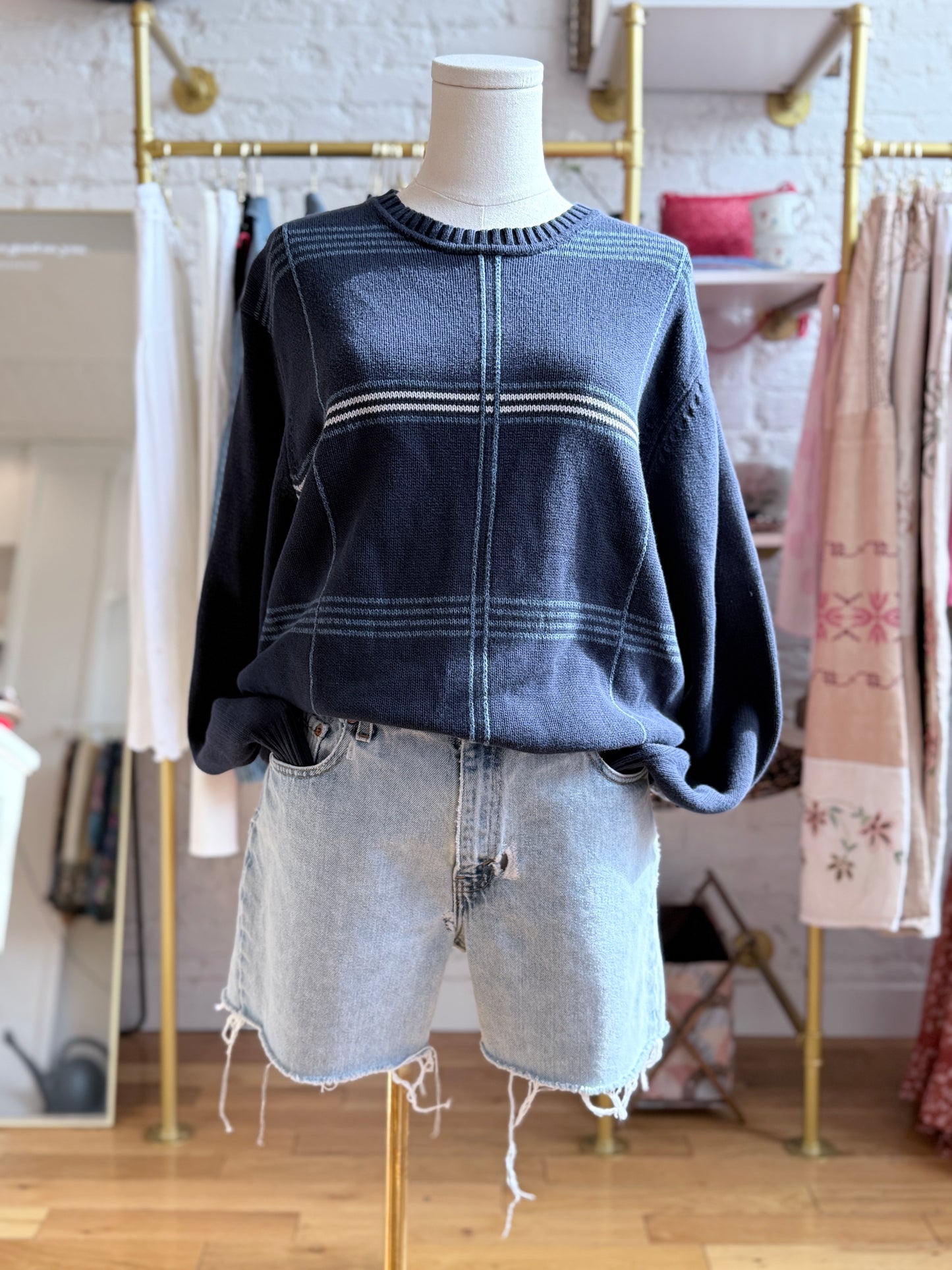 Blue Squares Sweater