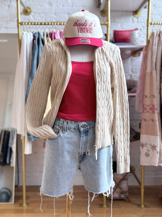 Tan Cotton Cardigan