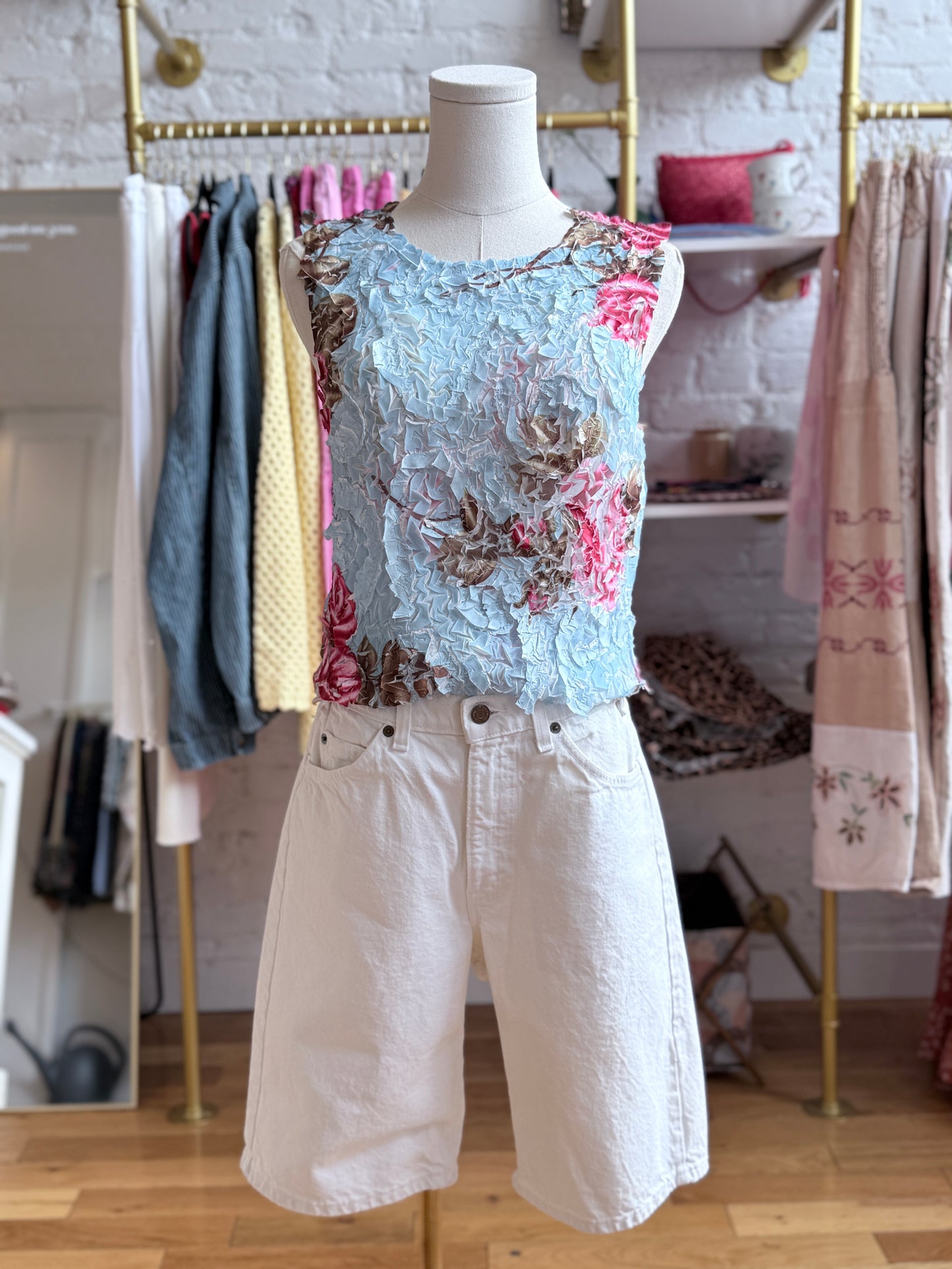 Rose Crinkle Top