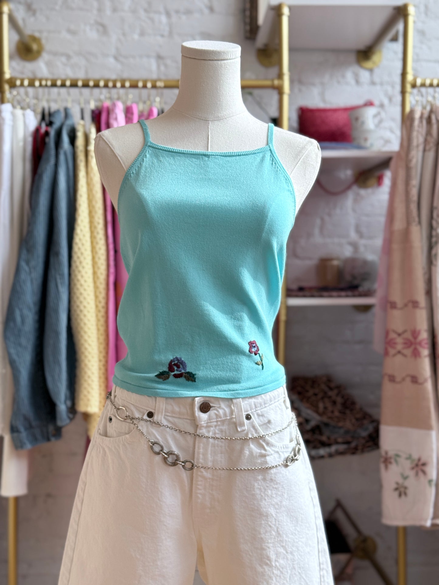 Bright Blue Embo Detail Tank