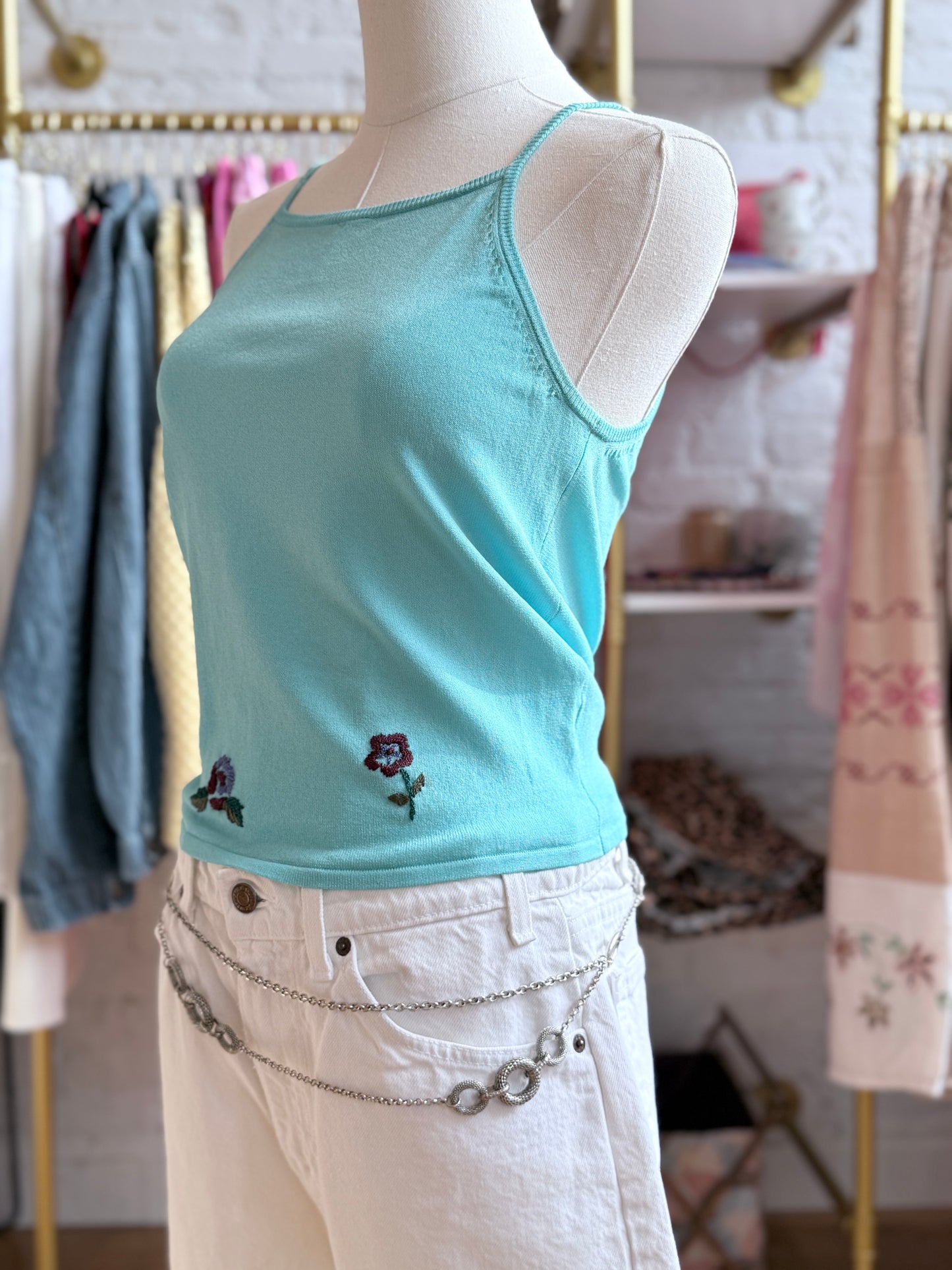 Bright Blue Embo Detail Tank