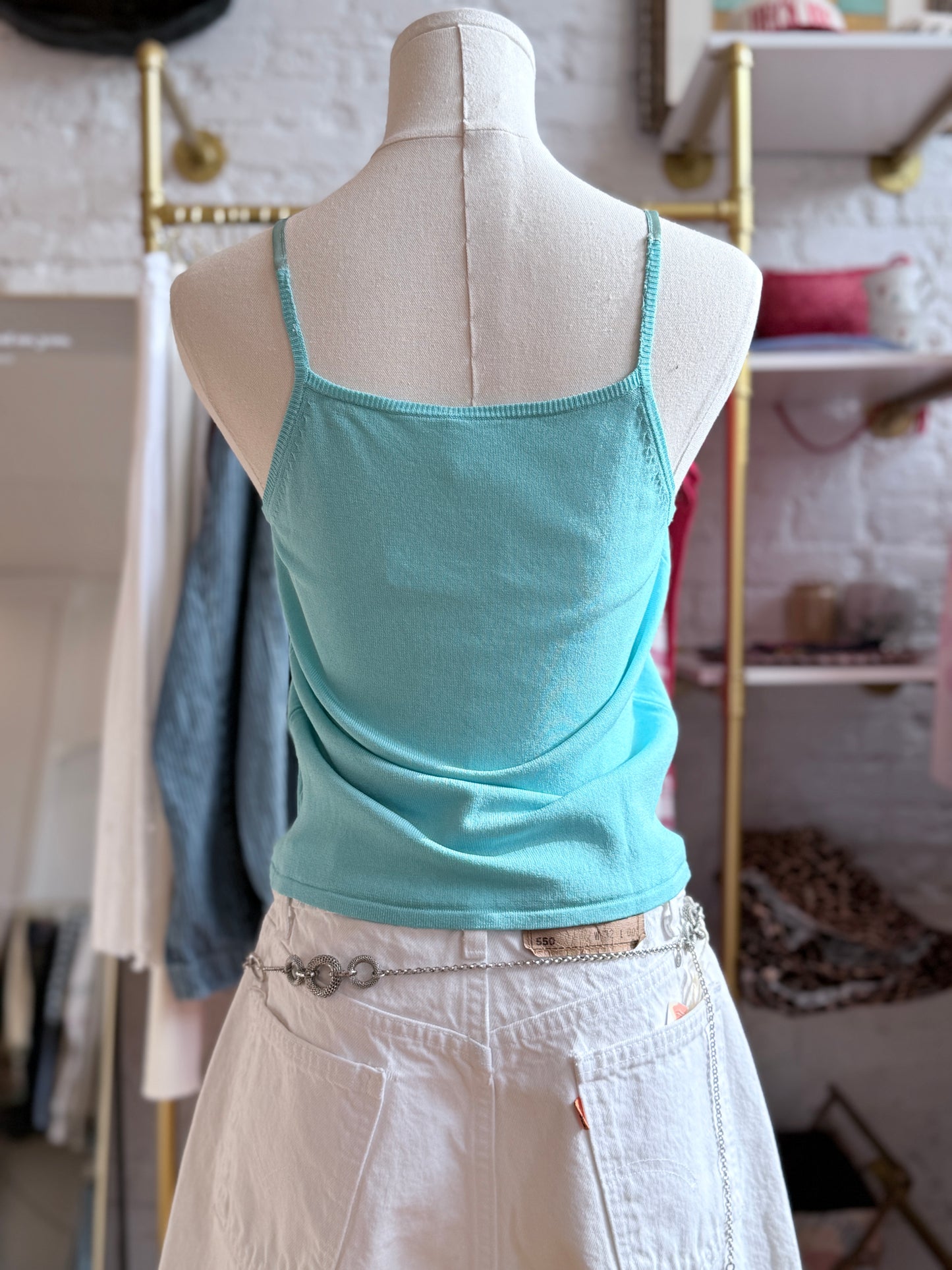 Bright Blue Embo Detail Tank