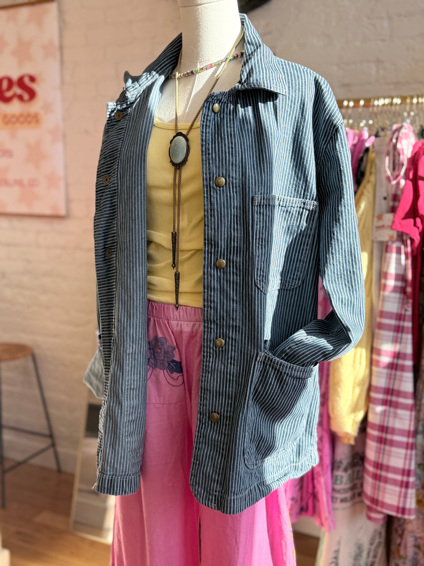 Railroad Stripe Chore Coat