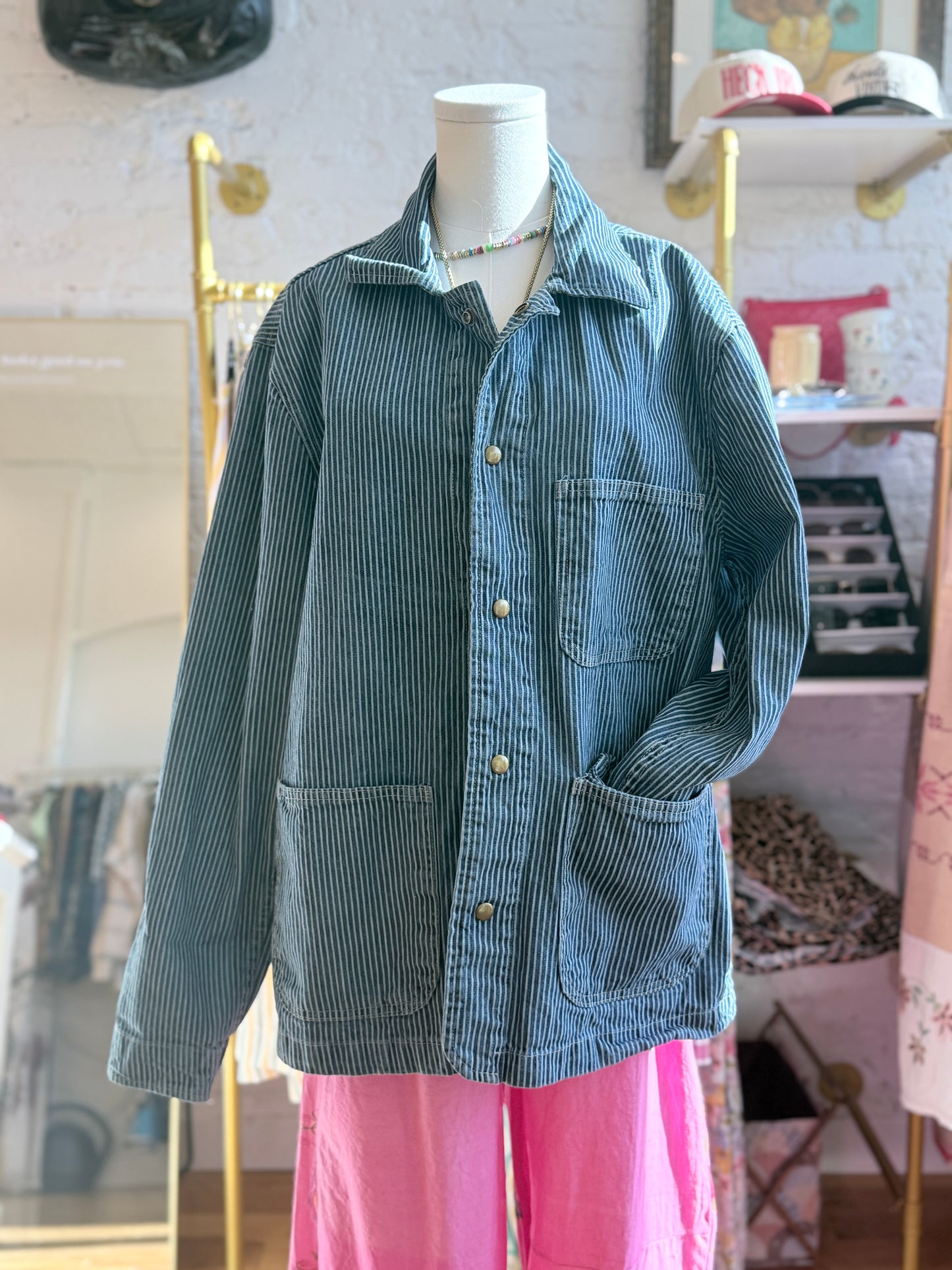 Railroad Stripe Chore Coat