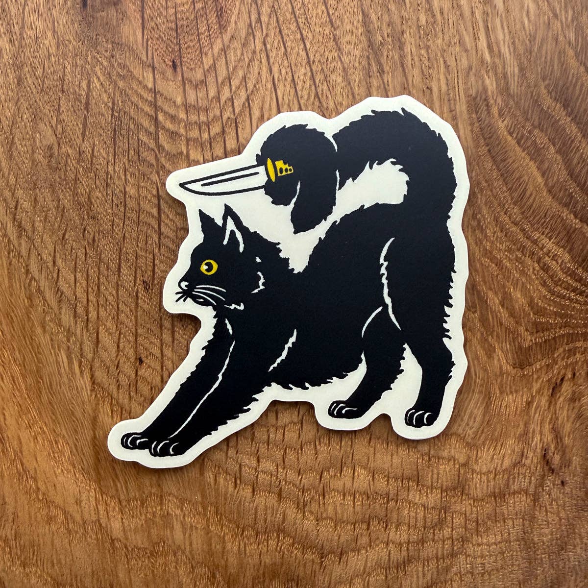Rat Patrol Tail Curl - 3 Inch Matte Vinyl Cat Sticker