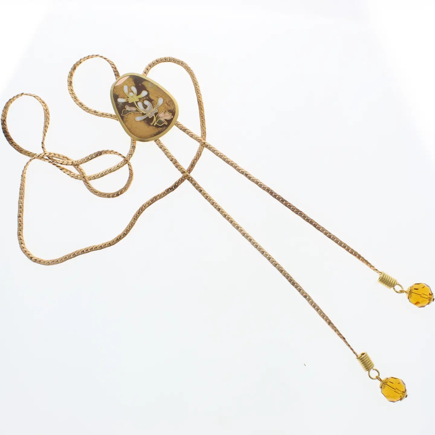 Amber Blossom Bolo Tie